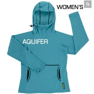Melanzana Microgrid Hoodie (V2) women’s XL in aquifer blue (2022 color)